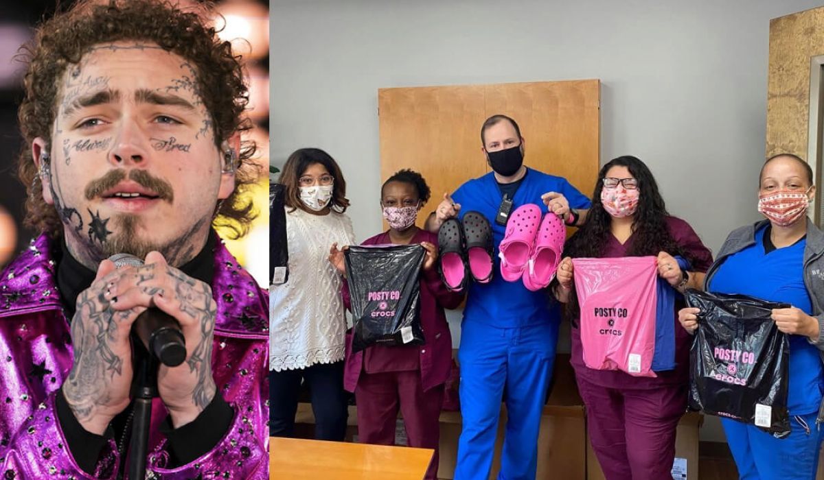 Post Malone Donates Crocs To Frontline Workers